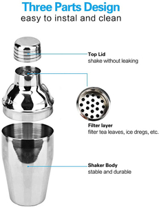 Barre En Acier inoxydable Outils avec Barman Crépine Martini Kit avec <span class=keywords><strong>Doseur</strong></span> et Cuillère à Mélanger et Boire Recettes Livret - Product Image 2