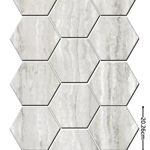 Autocollant mural hexagonal SXP en PVC, imitation marbre, grain <span class=keywords><strong>de</strong></span> bois, auto-adhésif, imperméable, <span class=keywords><strong>panneau</strong></span> mural décoratif pour salon, chambre <span class=keywords><strong>à</strong></span> coucher, intérieur - Product Image 1
