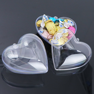 SUNSHING Factory <b>Clear</b> <b>Plastic</b> Heart Ornaments Christmas Wedding Fillable Baubles Heart Shaped Jewelry Box Candy Gift <b>Container</b> - Product Image 4