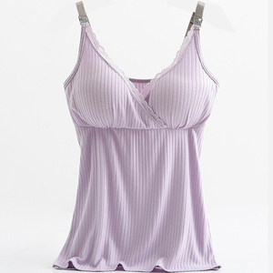 Gilet de sommeil de <span class=keywords><strong>maternité</strong></span> <span class=keywords><strong>pour</strong></span> femmes, soutien-gorge, vêtement <span class=keywords><strong>pour</strong></span> la nuit post-partum, taille Super grande, 3xl, Tops <span class=keywords><strong>d</strong></span>'<span class=keywords><strong>allaitement</strong></span> - Product Image 2