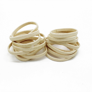 Màu đen trắng hữu cơ bông không bị ô nhiễm tái chế môi trường sợi tóc phẳng quan hệ đàn hồi cao su ban nhạc tóc đuôi ngựa chủ sở hữu - Product Image 5