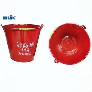 Seau à sable anti-incendie en acier doux rouge, durable et flexible, 7-8L, pour la protection incendie, prix compétitifs - Product Image 1