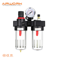 Regulator Kompresor Tekanan Udara Pneumatik Airtac Tipe BR2000 Ar2000 Berbahan Aluminium Alloy Bersertifikasi CE