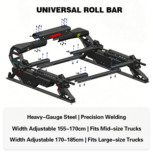 โรลบาร์เหล็กกันโคลงสำหรับรถกระบะขนาด 5 ฟุต รุ่น Universal Antiroll Sports Bar สำหรับ <span class=keywords><strong>Ford</strong></span> <span class=keywords><strong>Ranger</strong></span> T6 T7 XLT <span class=keywords><strong>Wildtrak</strong></span> ปี 2016 2019 <span class=keywords><strong>2021</strong></span> - Product Image 3