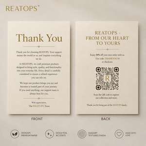 Cartes d'insertion personnalisées pour entreprises avec code QR, cartes <span class=keywords><strong>de</strong></span> remerciement élégantes texturées 300 g/m² pour emballages <span class=keywords><strong>de</strong></span> boutiques en ligne - Product Image 3