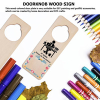 Panneau suspendu de porte d'hôtel en bois bricolage Plaque en bois peinte à la main étiquette de porte en bois décorative pour l'identification et la décoration de la chambre