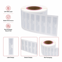 Etiqueta RFID UHF de Papel Recubierto EPC Gen2 860-960MHz, Adhesiva Pasiva para Logística y Cadena de Suministro
