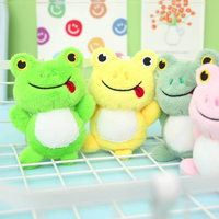 Niedlicher Frosch-Plüsch-Anhänger Schulranzen-Dekorationen Baumwolle Cartoon Großhandel Tier-Rucksack-Accessoires