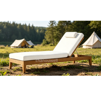 Conjunto de Muebles de Jardín de Madera de Teca de Estilo Minimalista, Precio Económico, para Disfrutar al Aire Libre, con Silla de Esquina para Ver la Ciudad