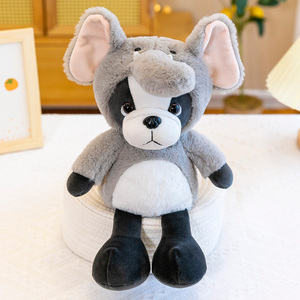 35cm Super Kawaii bouledogue français jouets en peluche canard singe lapin vache Crocodile Costumes cadeaux créatifs pour les enfants - Product Image 4