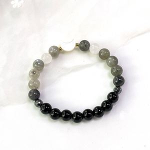 Bracelet en pierre naturelle avec perles de verre colorées, énergie positive, article à forte marge de profit, réduction sur les achats en volume - Product Image 1