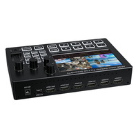 SOFLY HDMI Video Switcher untuk Live Streaming 4 Way HDMI Video Switcher dengan Layar 5-inci Terintegrasi HDMI Video Switcher 4 in 2 Out