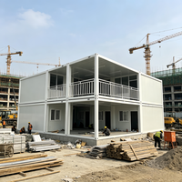 Oficina en Contenedor de 2 Pisos, Tamaño Personalizado, Entrega Rápida, Oficina Modular Prefabricada, Oficina Portátil para Obras de Construcción