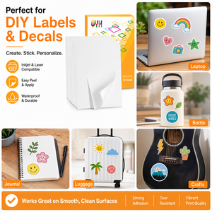 Autocollants en vinyle imprimables pour imprimantes jet d'encre et laser - Mat, imperméable, compatible <span class=keywords><strong>Cricut</strong></span>, pour petites entreprises et artisans DIY - Product Image 4