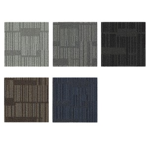 Dalles de moquette entièrement moquettées pour bureau 50x50, emboîtables, ignifuges, usage commercial, tapis de salon, grandes dalles de moquette en gros - Product Image 6