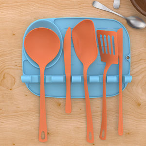 Soporte de silicona para mesa de cocina, soporte de espátula de silicona, estante de almacenamiento de cocina, soporte para cubiertos de cuchara espátula - Product Image 2