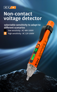 Vicimeter temassız gerilim dedektörü sıfır canlı tel çift menzilli LCD ses alarmı akıllı test cihazı AC-4 - Product Image 2