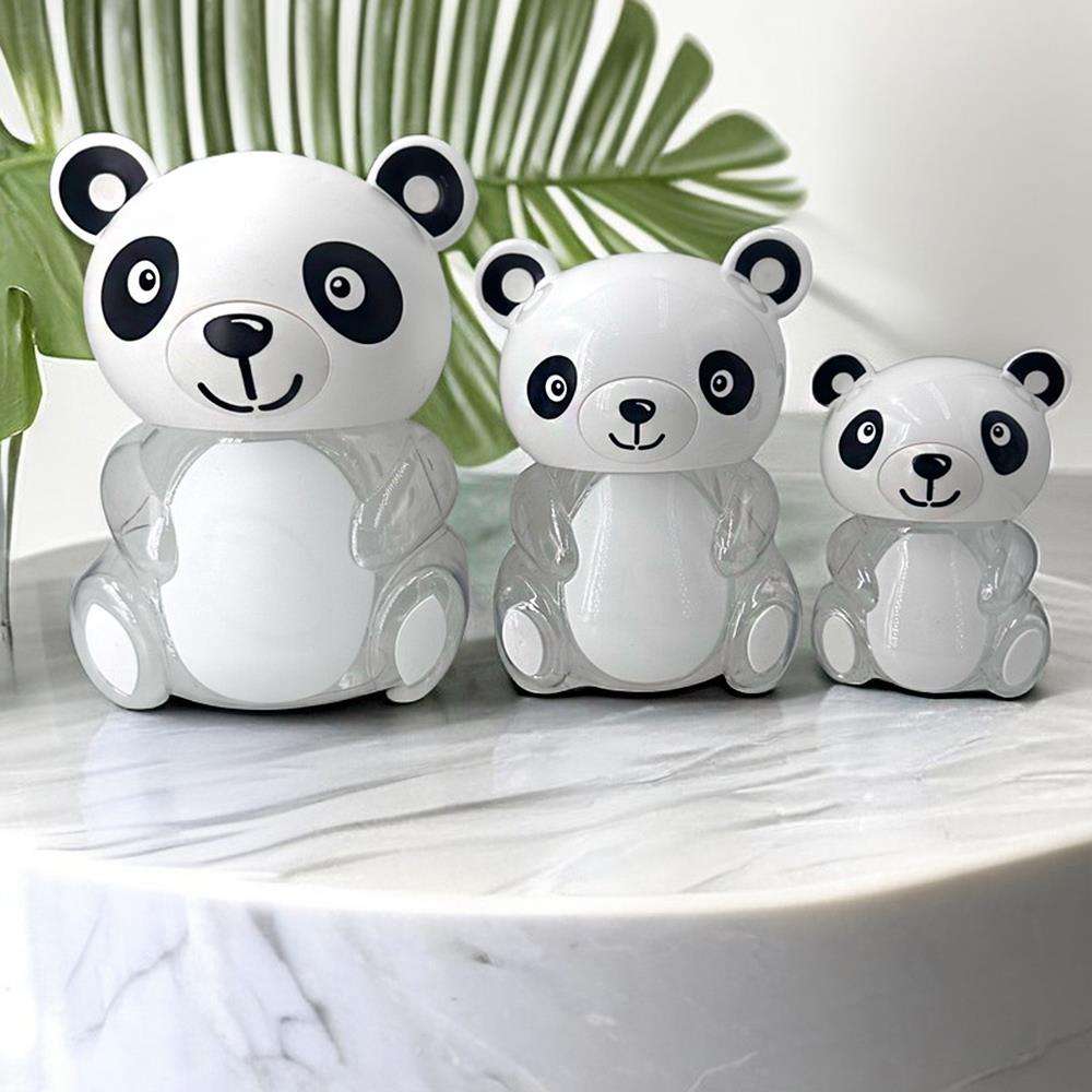 Jelly Bottle 2000ml Cute Animal Panda Shaped Plastic Bottle Screw Cap Plastic Jar Packing Fruity Flavor Jelly Cup for Kids