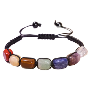 Boxi Wholesale Natural Tiger-eye Agate jasper Colorful Crystal String <strong>Bracelet</strong> Adjustable for Jewelry <strong>Bracelet</strong> Accessories - Product Image 1