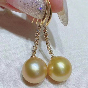 S925 <b>Silver</b> DIY <b>Pearl</b> Accessories Basic <b>Silver</b> Jewelry <b>Earrings</b> with 9-15mm Round Beads 22321 Empty Stand - Product Image 2