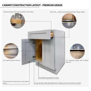 Thiết Kế Nội Thất Nhà Bếp Nhỏ Hoàn Chỉnh Thiết Lập Gỗ Rắn Khung Rta Tủ Bếp Từ Việt Nam Nhà Máy - Product Image 6