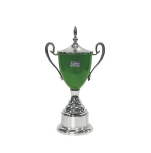 Trofeo chapado en oro rojo verde, premios, actividades de recuerdo, competición deportiva, premios de campeón, trofeo de Metal con orejas grandes dobles - Product Image 3