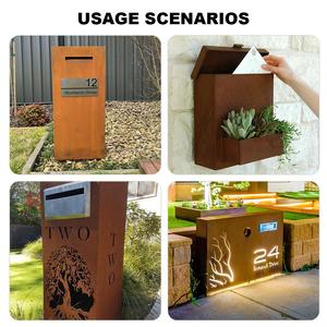 Cheep kombinasi kotak surat galvanis desain modern kotak surat perumahan dengan kunci untuk rumah morden kotak surat bendera pengganti - Product Image 6