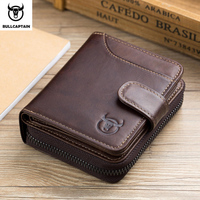 Sac pour homme BULLCAPTAIN en cuir véritable, porte-cartes de visite, porte-permis de conduire, porte-monnaie, porte-cartes, portefeuille en cuir de vachette pleine fleur