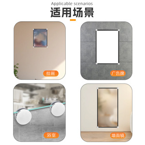 Jin Aoding Glass <b>Mirror</b> <b>Clip</b> Holder Round Glossy Zinc Alloy Large Small Size Bathroom Wall Mount Fixing Accessory - Product Image 4