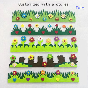 Do-It-Yourself maternelle salle de classe décoration dentelle bordure Non-tissé tissu feutre Stickers muraux culturel <span class=keywords><strong>bricolage</strong></span> nouveauté cadeaux - Product Image 2