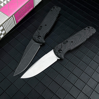 Couteau de poche pliant à manche en fibre de carbone BM 4300, couteau de survie EDC de haute qualité, lame en acier D2, couteau de chasse et de camping en plein air