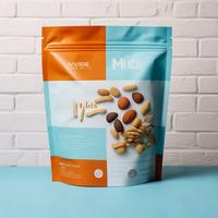 Harina Vegana Autoadhesiva con Barrera de Oxígeno de Alta Protección, Bolsa Doypack de 1 lb para Uso Alimentario