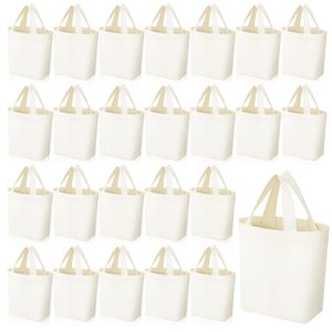 Wholesale Custom Natural Small Reusable Grocery DIY Cotton Canvas Bag Mini Sublimation Blank Canvas Tote Bag for Party Even