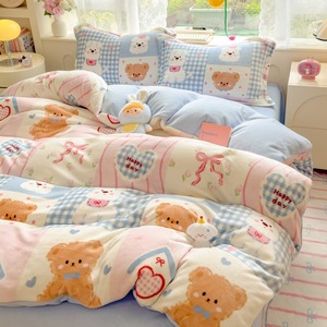 Set di 4 Pezzi di Biancheria da Letto in Velluto di Latte, Nuovo per l'Inverno, Super Morbido, Ultra Carino, Caldo, in Velluto di Visone a Doppio Lato, Peluche Soffice - Product Image 5