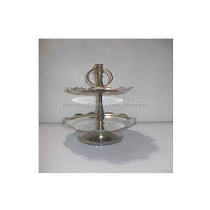 Support à gâteau rond en aluminium martelé, écologique, passe au lave-vaisselle, élégant, outils et accessoires de service pour gâteaux - Product Image 2