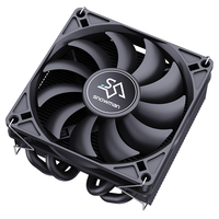 Kipas CPU Ultra Tipis Horizontal 4Pin PWM Logo OEM, Pendingin Udara PC dengan Pipa Panas untuk Prosesor Ryzen X99 AM5