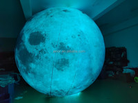 Ventes d'usine bon marché allumant le ballon gonflable de planète de lune pour la décoration de plafond
