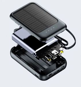 Batterie externe solaire étanche super mini 10000 mAh avec Micro USB et câbles intégrés - Product Image 3