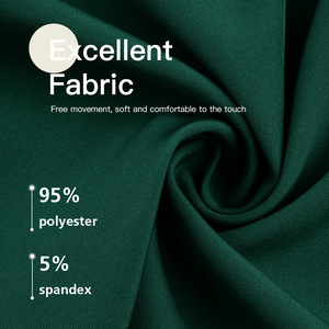 Women Hospital Scrubs Set Dark Green V-Neck Short Sleeve Pants Uniforms For Nurses Clinic Workwear - Product Image 5