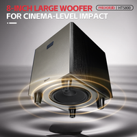 Sistema de Cine en Casa Microlab HTS800 5.1 Canales con Subwoofer de 8 Pulgadas y Potencia de 180W RMS para una Experiencia Inmersiva en Películas, Fiestas y Uso con Computadora