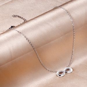 Nouveau design, lignes simples, collier pendentif en acier inoxydable plaqué argent, bijou tendance, populaire, exquis et élégant. - Product Image 5