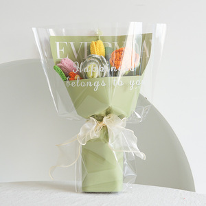 DAMAI Ramo de Flores Tejidas a Mano, Flores de Ganchillo, Rosa Azul, Tulipán, Margarita, Flores Artificiales para el Día de San Valentín, Cumpleaños, Regalo de Boda - Product Image 4