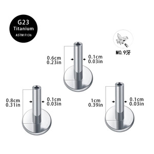 Pendientes de Titanio ASTM F136 G23 con Diseño de Mariposa y Circonita Cúbica, Estilo Labret, Parte Trasera Plana, para Mujer, Nueva Tendencia 2026 - Product Image 4