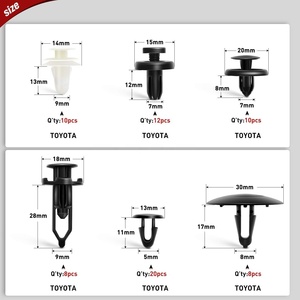 167 pièces de clips de fixation et rivets de protection pour véhicule, adaptés aux garnitures décoratives de carrosserie automobile - Product Image 2