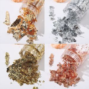 Nouvel arrivage : Paillettes en feuille d'or, d'argent et de cuivre pour la décoration des ongles, papier métallisé pour la dorure de la manucure - Product Image 3