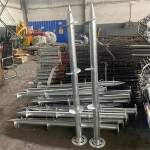 Fondazione a vite per terra fotovoltaica personalizzata da 1600 mm con angolo azimutale regolabile per sistemi solari, officina in acciaio leggero zincato - Product Image 3