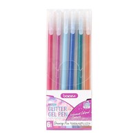Stylos gel pailletés, lot de 6 couleurs, en plastique, pointe de 1,0 mm, pour journal, étudiants, surligneurs, grande capacité, écriture et dessin, non effaçables