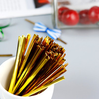 Attaches torsadées (Modèle PET TWIST TIE) en fil de fer, logo personnalisable pour l'emballage alimentaire, des bonbons, des articles ménagers, de l'agriculture, des produits d'épicerie, des cadeaux