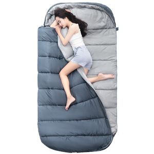 Beishanlang <b>Sleeping</b> <b>Bag</b> Rectangular Envelope Adult Warm Camping <b>Winter</b> Breathable Polyester Gray - Product Image 1
