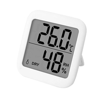 Termometer & Higrometer Digital J&R Layar Besar untuk Dalam/Luar Ruangan dengan Indikator Tingkat Kenyamanan, Penyangga & Magnet, Plastik ABS, Dukungan OEM